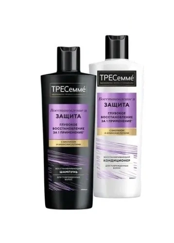 ТРЕСЕММЕ набор подарочный: шампунь восстановливающий 230мл, кондиционер восстановливающий 230мл